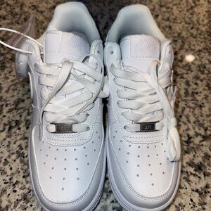 BRAND NEW- NEVER WORN - ALL WHITE AIR FORCE ONES